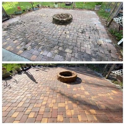 Pavers (Before and After Sealing)